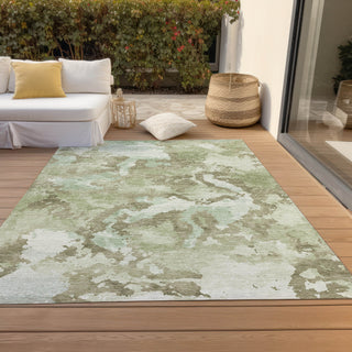 Piper Looms Chantille Modern ACN1381 Aloe Machine Washable Area Rug Outdoor Lifestyle Image Feature