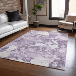 Piper Looms Chantille Modern ACN1382 Lavender Machine Washable Area Rug Lifestyle Image Feature