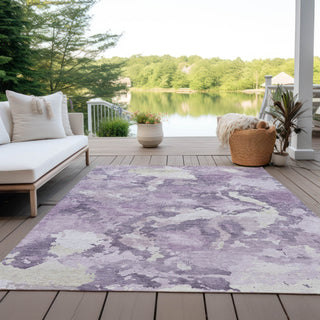 Piper Looms Chantille Modern ACN1382 Lavender Machine Washable Area Rug Outdoor Lifestyle Image Feature