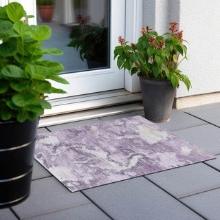 Piper Looms Chantille Modern ACN1382 Lavender Machine Washable Area Rug Scatter Outdoor Lifestyle Image Feature