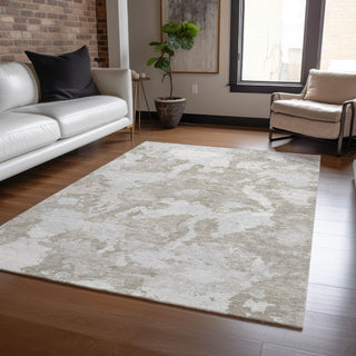 Piper Looms Chantille Modern ACN1384 Taupe Machine Washable Area Rug Lifestyle Image Feature