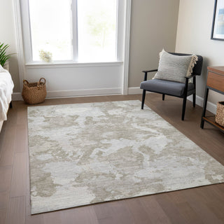 Piper Looms Chantille Modern ACN1384 Taupe Machine Washable Area Rug Lifestyle Image Feature
