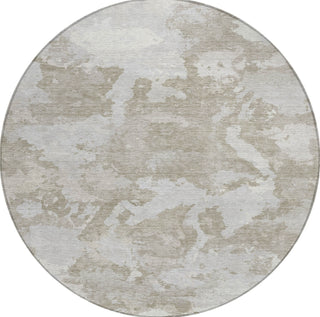 Piper Looms Chantille Modern ACN1384 Taupe Machine Washable Area Rug Round Main Image
