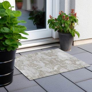 Piper Looms Chantille Modern ACN1384 Taupe Machine Washable Area Rug Scatter Outdoor Lifestyle Image Feature