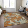 Piper Looms Chantille Modern ACN1385 Copper Machine Washable Area Rug Lifestyle Image Feature