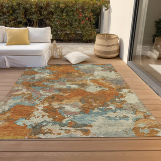Piper Looms Chantille Modern ACN1385 Copper Machine Washable Area Rug Outdoor Lifestyle Image Feature