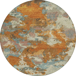 Piper Looms Chantille Modern ACN1385 Copper Machine Washable Area Rug Round Main Image