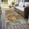 Piper Looms Chantille Modern ACN1385 Copper Machine Washable Area Rug Runner Outdoor Lifestyle Image Feature