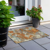 Piper Looms Chantille Modern ACN1385 Copper Machine Washable Area Rug Scatter Outdoor Lifestyle Image Feature