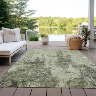 Piper Looms Chantille Modern ACN1389 Aloe Machine Washable Area Rug Outdoor Lifestyle Image Feature