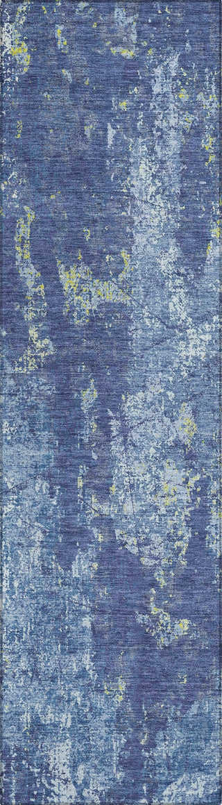 Piper Looms Chantille Modern ACN1391 Navy Machine Washable Area Rug Runner Main Image