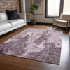 Piper Looms Chantille Modern ACN1392 Pink Machine Washable Area Rug Lifestyle Image Feature