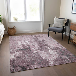 Piper Looms Chantille Modern ACN1392 Pink Machine Washable Area Rug Lifestyle Image Feature