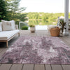 Piper Looms Chantille Modern ACN1392 Pink Machine Washable Area Rug Outdoor Lifestyle Image Feature