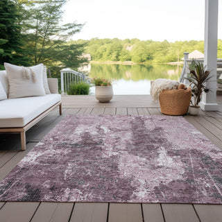 Piper Looms Chantille Modern ACN1392 Pink Machine Washable Area Rug Outdoor Lifestyle Image Feature
