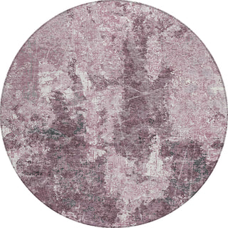 Piper Looms Chantille Modern ACN1392 Pink Machine Washable Area Rug Round Main Image
