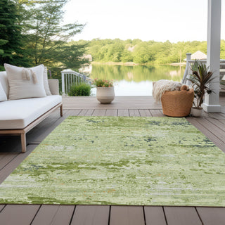 Piper Looms Chantille Modern ACN1393 Aloe Machine Washable Area Rug Outdoor Lifestyle Image Feature