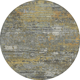 Piper Looms Chantille Modern ACN1395 Gold Machine Washable Area Rug Round Main Image