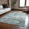 Piper Looms Chantille Modern ACN1396 Seafoam Machine Washable Area Rug Lifestyle Image Feature