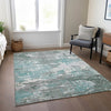 Piper Looms Chantille Modern ACN1396 Seafoam Machine Washable Area Rug Lifestyle Image Feature