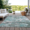 Piper Looms Chantille Modern ACN1396 Seafoam Machine Washable Area Rug Outdoor Lifestyle Image Feature