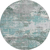Piper Looms Chantille Modern ACN1396 Seafoam Machine Washable Area Rug Round Main Image