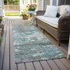 Piper Looms Chantille Modern ACN1396 Seafoam Machine Washable Area Rug Runner Outdoor Lifestyle Image Feature