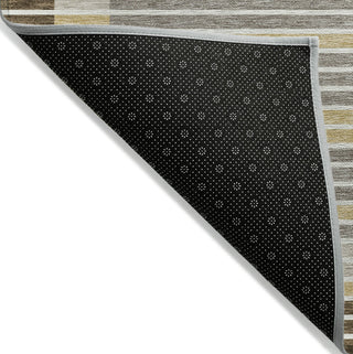 Piper Looms Chantille Stripes ACN1400 Brown Machine Washable Area Rug Backing Image