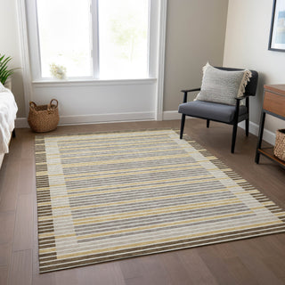 Piper Looms Chantille Stripes ACN1400 Brown Machine Washable Area Rug Lifestyle Image Feature
