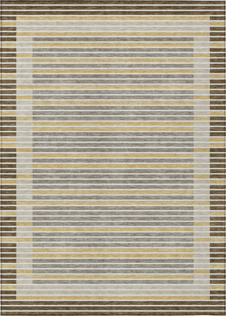 Piper Looms Chantille Stripes ACN1400 Brown Machine Washable Area Rug main image