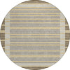 Piper Looms Chantille Stripes ACN1400 Brown Machine Washable Area Rug Round Main Image