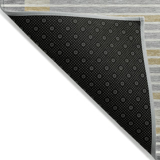 Piper Looms Chantille Stripes ACN1401 Gray Machine Washable Area Rug Backing Image