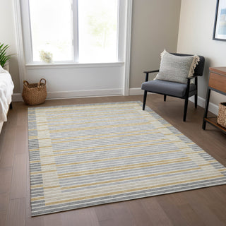 Piper Looms Chantille Stripes ACN1401 Gray Machine Washable Area Rug Lifestyle Image Feature