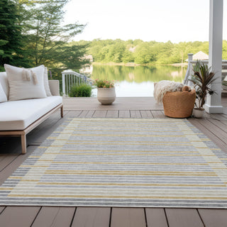 Piper Looms Chantille Stripes ACN1401 Gray Machine Washable Area Rug Outdoor Lifestyle Image Feature