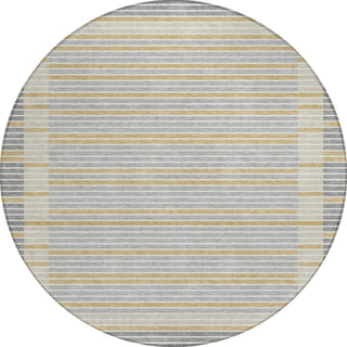 Piper Looms Chantille Stripes ACN1401 Gray Machine Washable Area Rug Round Main Image