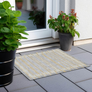 Piper Looms Chantille Stripes ACN1401 Gray Machine Washable Area Rug Scatter Outdoor Lifestyle Image Feature