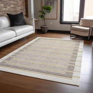 Piper Looms Chantille Stripes ACN1402 Ivory Machine Washable Area Rug Lifestyle Image Feature