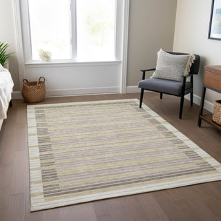 Piper Looms Chantille Stripes ACN1402 Ivory Machine Washable Area Rug Lifestyle Image Feature