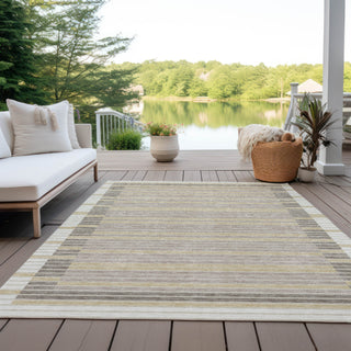 Piper Looms Chantille Stripes ACN1402 Ivory Machine Washable Area Rug Outdoor Lifestyle Image Feature