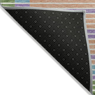 Piper Looms Chantille Stripes ACN1403 Lime Machine Washable Area Rug Backing Image