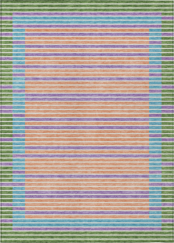 Piper Looms Chantille Stripes ACN1403 Lime Machine Washable Area Rug main image