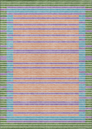 Piper Looms Chantille Stripes ACN1403 Lime Machine Washable Area Rug main image