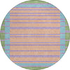 Piper Looms Chantille Stripes ACN1403 Lime Machine Washable Area Rug Round Main Image