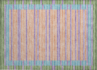 Piper Looms Chantille Stripes ACN1403 Lime Machine Washable Area Rug Scatter Main Image