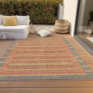 Piper Looms Chantille Stripes ACN1406 Pewter Machine Washable Area Rug Outdoor Lifestyle Image Feature