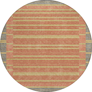 Piper Looms Chantille Stripes ACN1406 Pewter Machine Washable Area Rug Round Main Image
