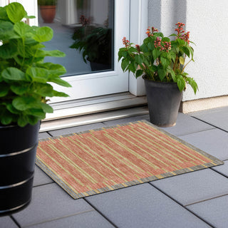 Piper Looms Chantille Stripes ACN1406 Pewter Machine Washable Area Rug Scatter Outdoor Lifestyle Image Feature