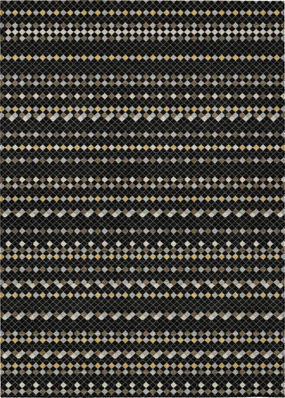 Piper Looms Chantille Stripes ACN1409 Black Machine Washable Area Rug main image
