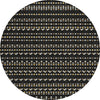 Piper Looms Chantille Stripes ACN1409 Black Machine Washable Area Rug Round Main Image