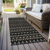 Piper Looms Chantille Stripes ACN1409 Black Machine Washable Area Rug Runner Outdoor Lifestyle Image Feature